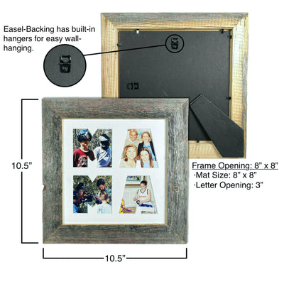 Mama Picture Frame Made from Reclaimed Wood with White Mat