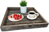 Large Rustic Ottoman Tray with Anti Scratch Felt Pad | 3 Colors | 18in & 24in