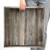 Large Rustic Ottoman Tray with Anti Scratch Felt Pad | 3 Colors | 18in & 24in