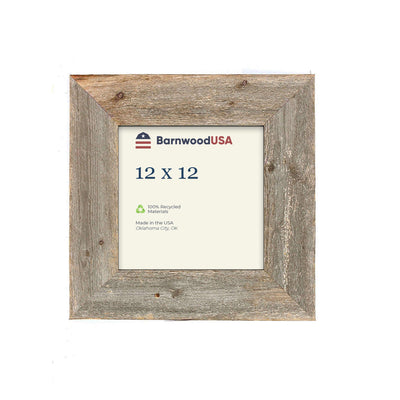 BarnwoodUSA Rustic Farmhouse Style Picture Frames | 3 Inch Wide | 100% Reclaimed Wood | Weathered Gray