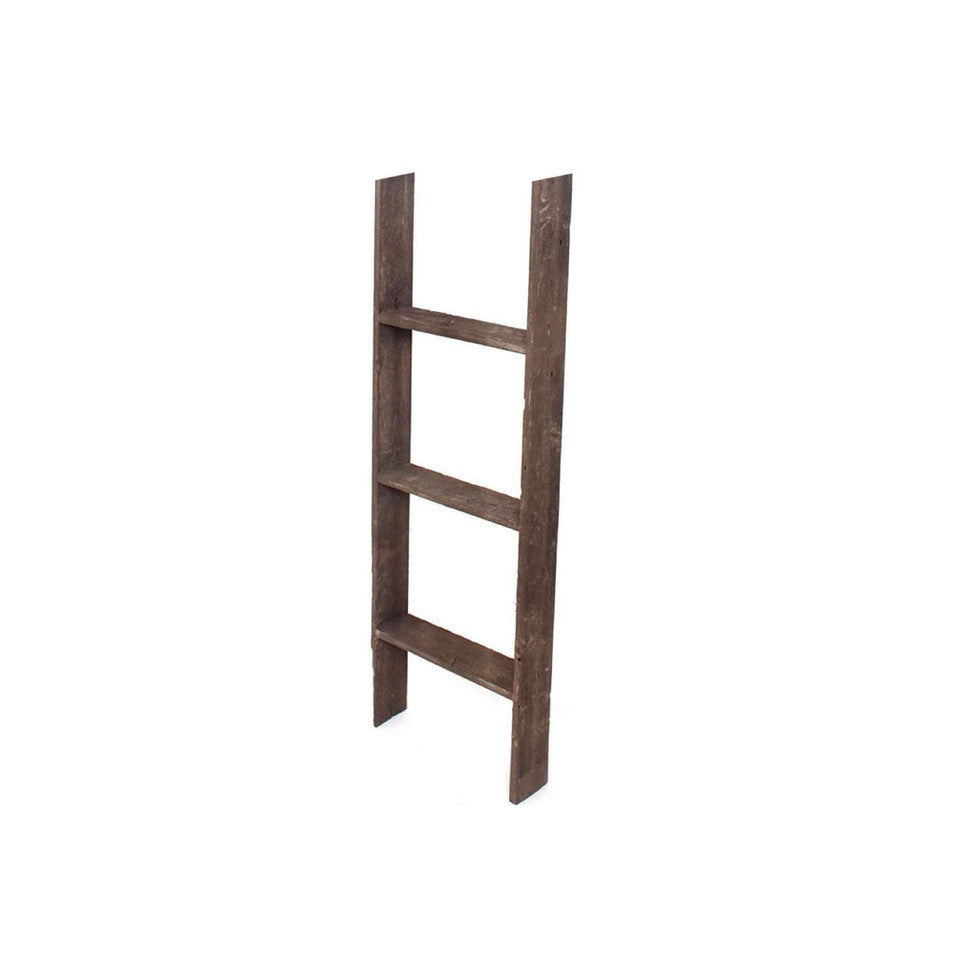 Rustic Farmhouse Throw Blanket Bookcase Ladder