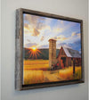 Rustic canvas frame for painting side view