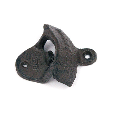 BarnwoodUSA | Wall Mounted Bottle Opener Rustic Farmhouse Cast Iron | Outdoor and Indoor | Antique Brown | 3 1/4" L