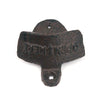 BarnwoodUSA | Wall Mounted Bottle Opener Rustic Farmhouse Cast Iron | Outdoor and Indoor | Antique Brown | 3 1/4" L