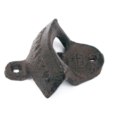 BarnwoodUSA | Wall Mounted Bottle Opener Rustic Farmhouse Cast Iron | Outdoor and Indoor | Antique Brown | 3 1/4" L