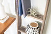 Rustic Farmhouse Throw Blanket Bookcase Ladder