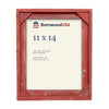 Rustic Farmhouse Signature Corner Block Picture Frame | Rustic Red