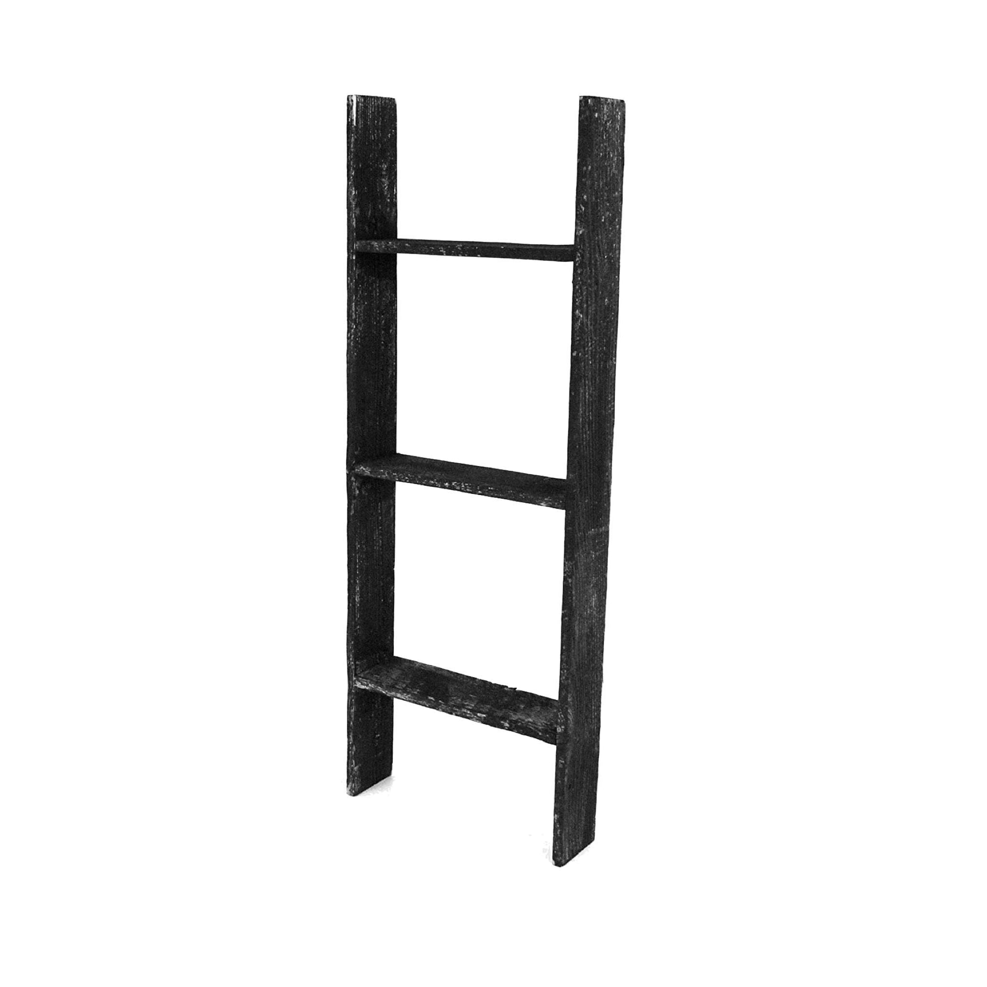 Rustic Farmhouse Throw Blanket Bookcase Ladder