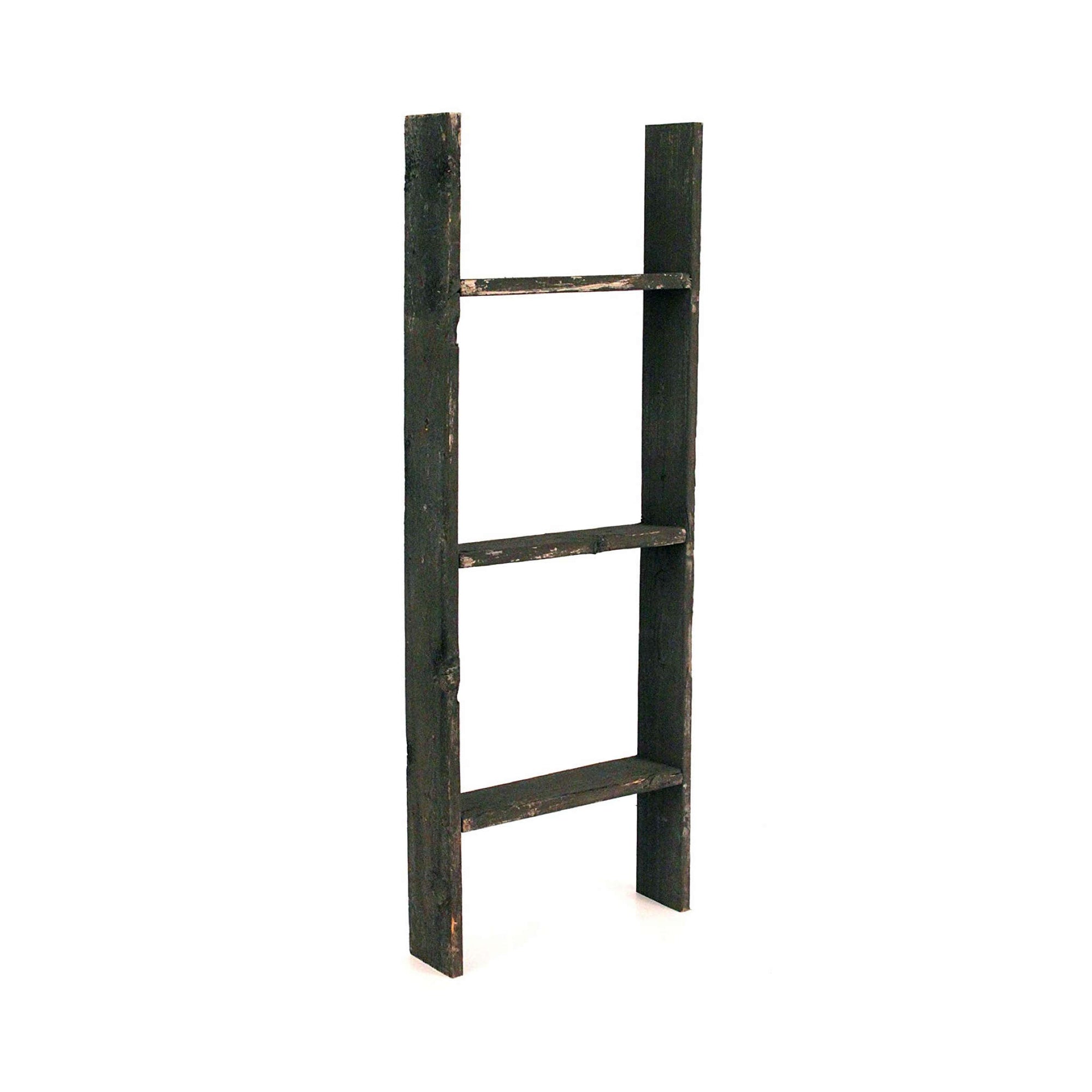 Rustic Farmhouse Throw Blanket Bookcase Ladder
