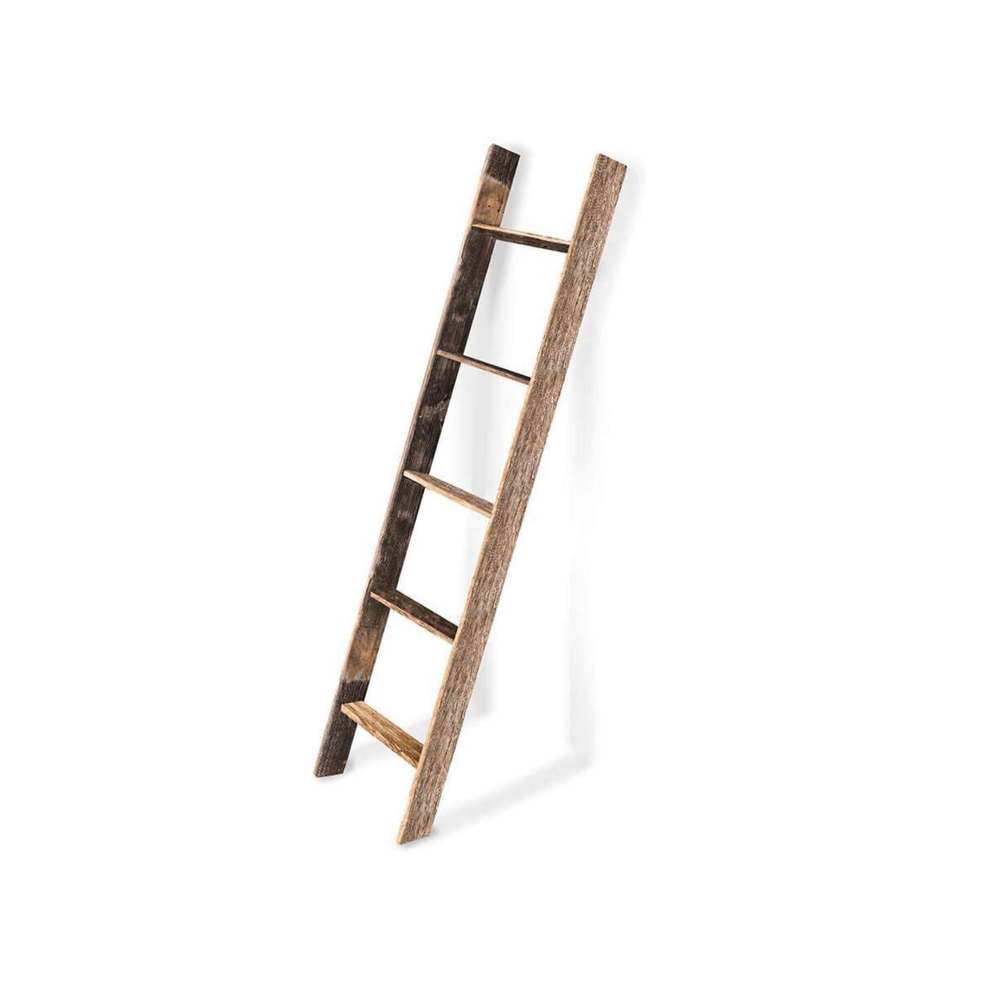 Rustic Farmhouse Throw Blanket Bookcase Ladder