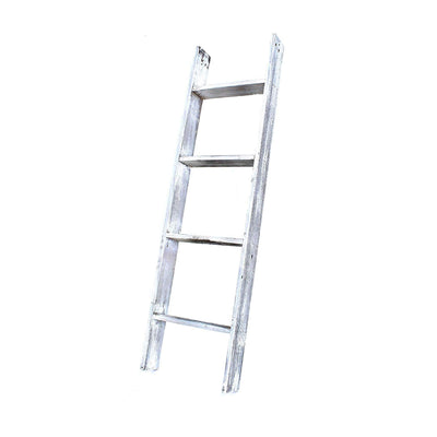 Rustic Farmhouse Throw Blanket Bookcase Ladder