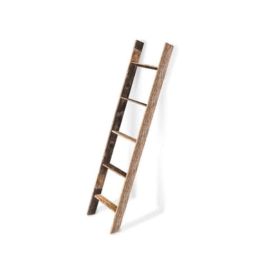 Rustic Farmhouse Throw Blanket Bookcase Ladder