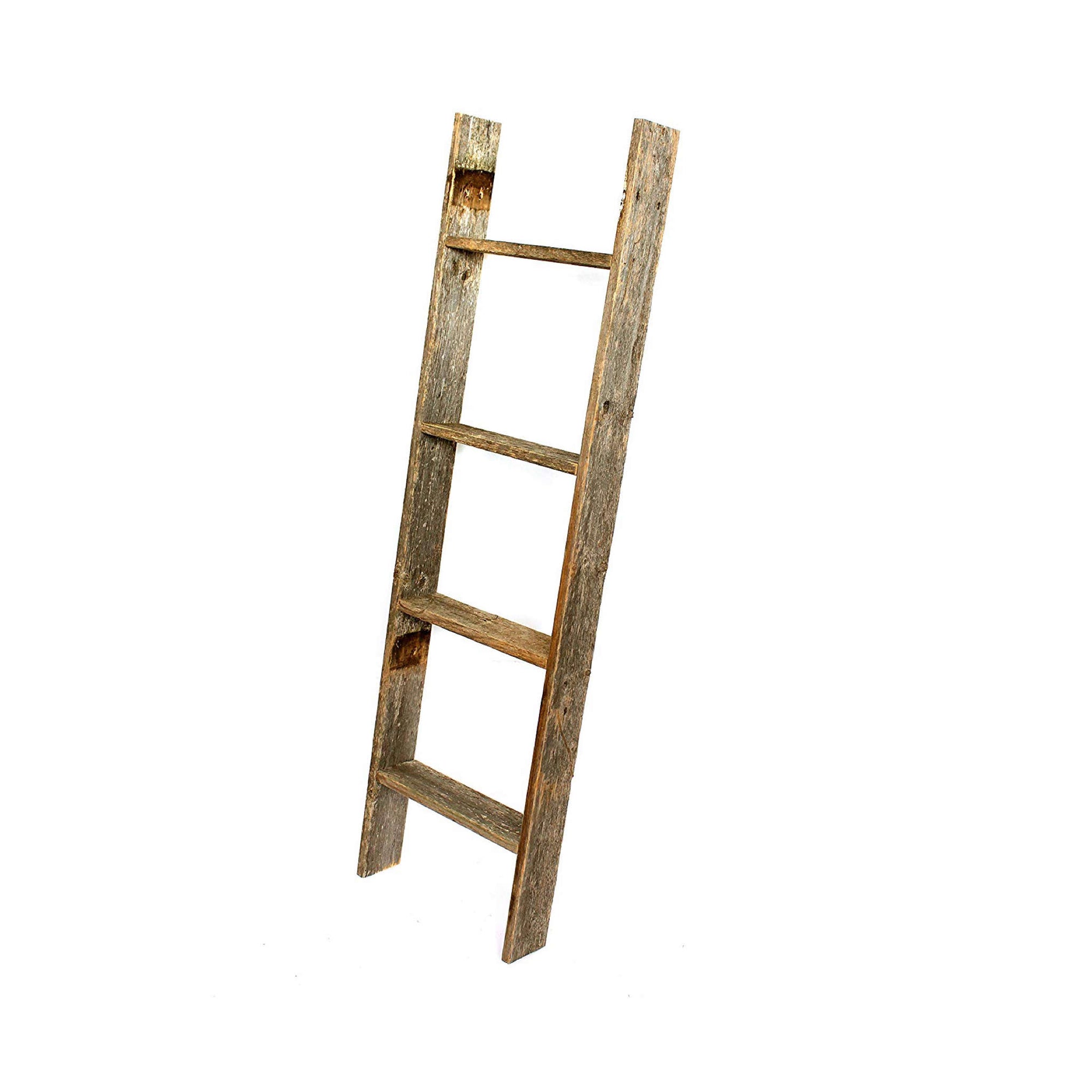Rustic Farmhouse Throw Blanket Bookcase Ladder