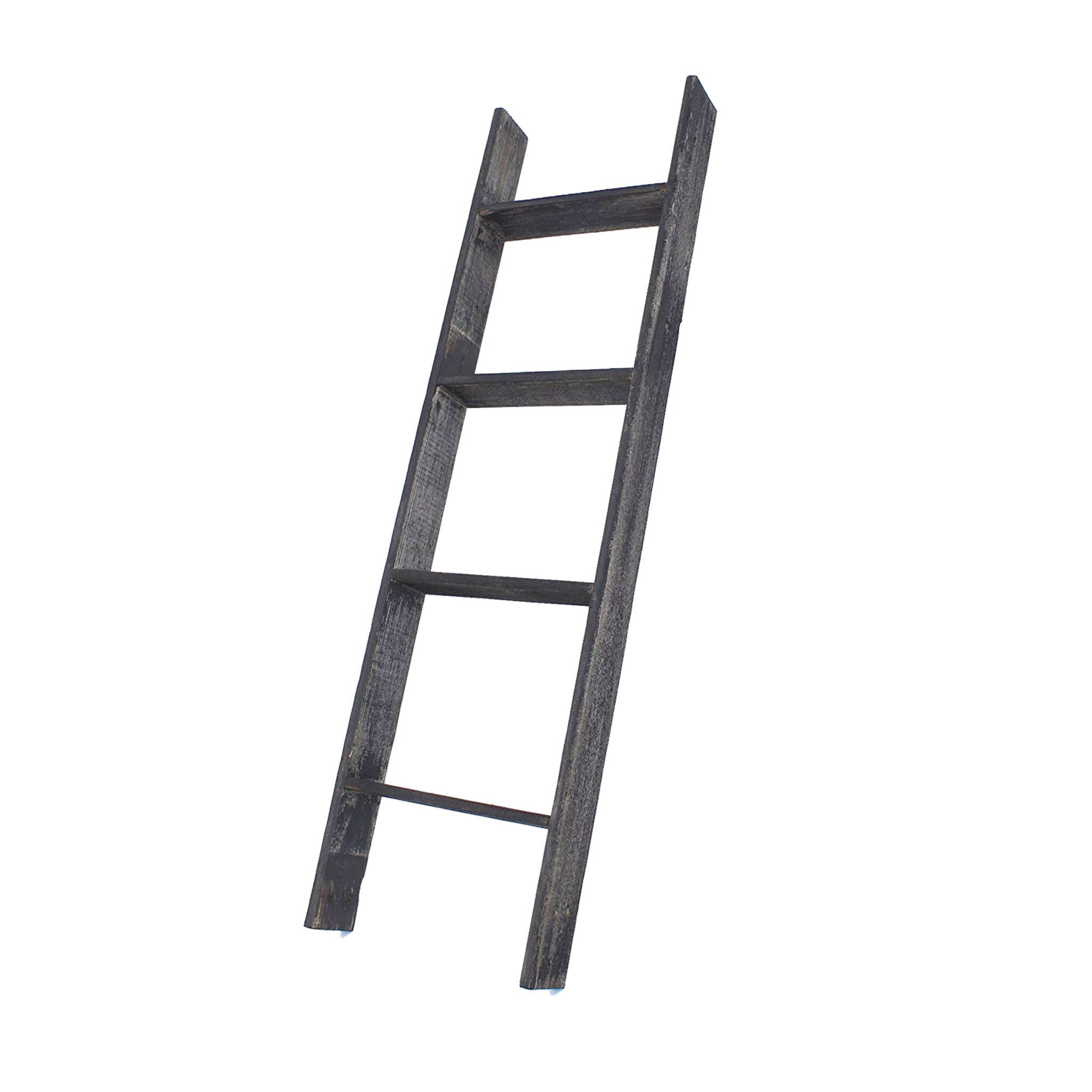 Rustic Farmhouse Throw Blanket Bookcase Ladder
