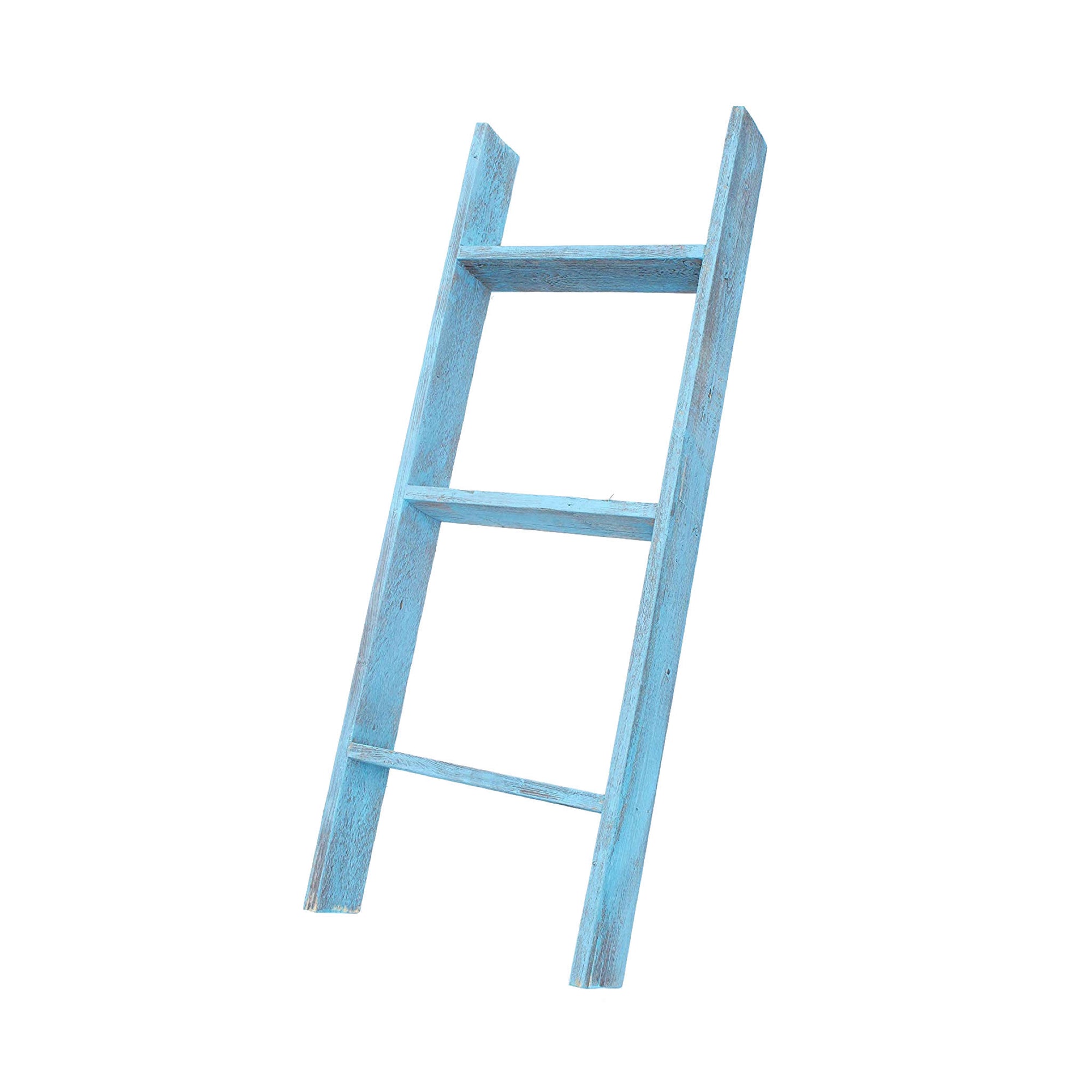 Rustic Farmhouse Throw Blanket Bookcase Ladder