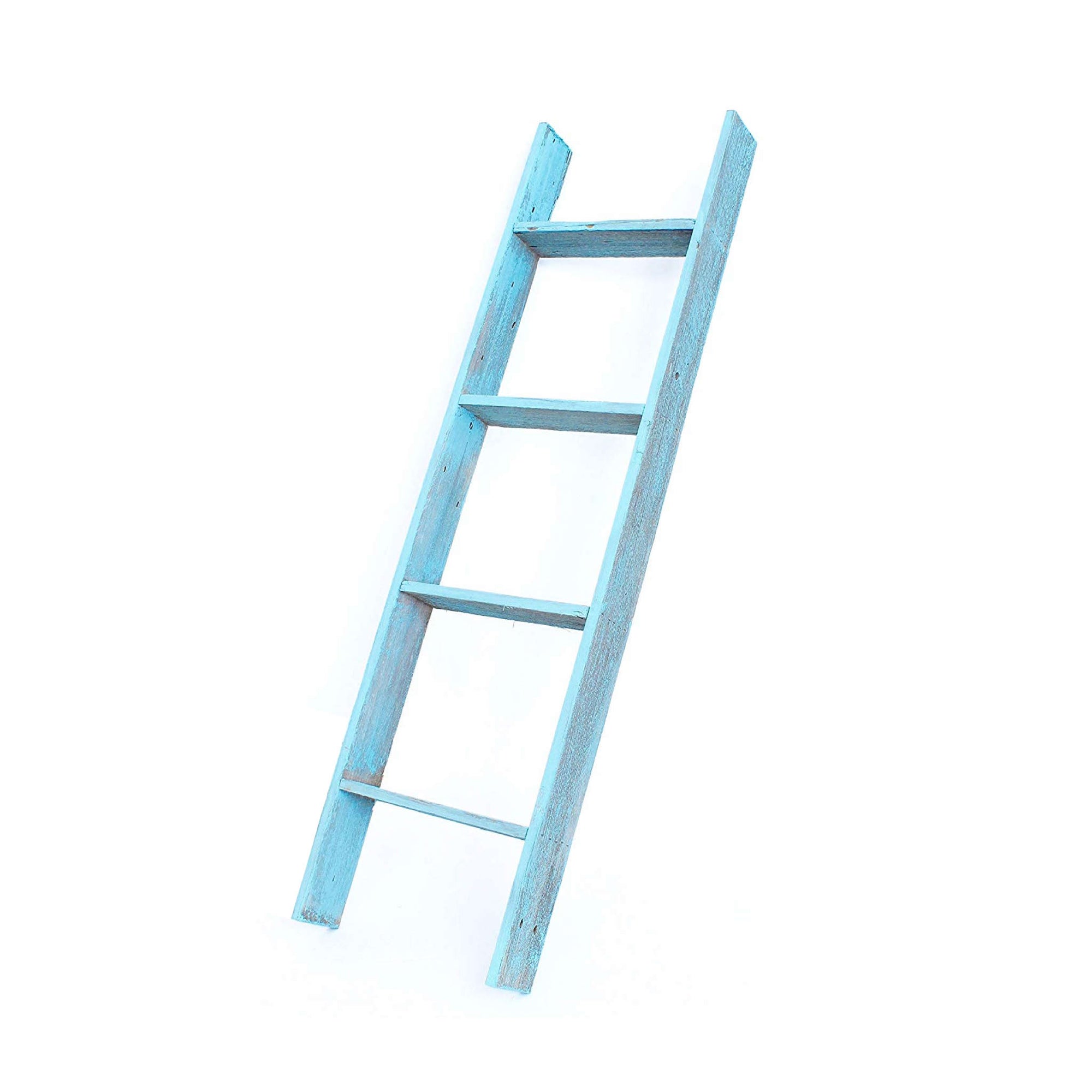 Rustic Farmhouse Throw Blanket Bookcase Ladder